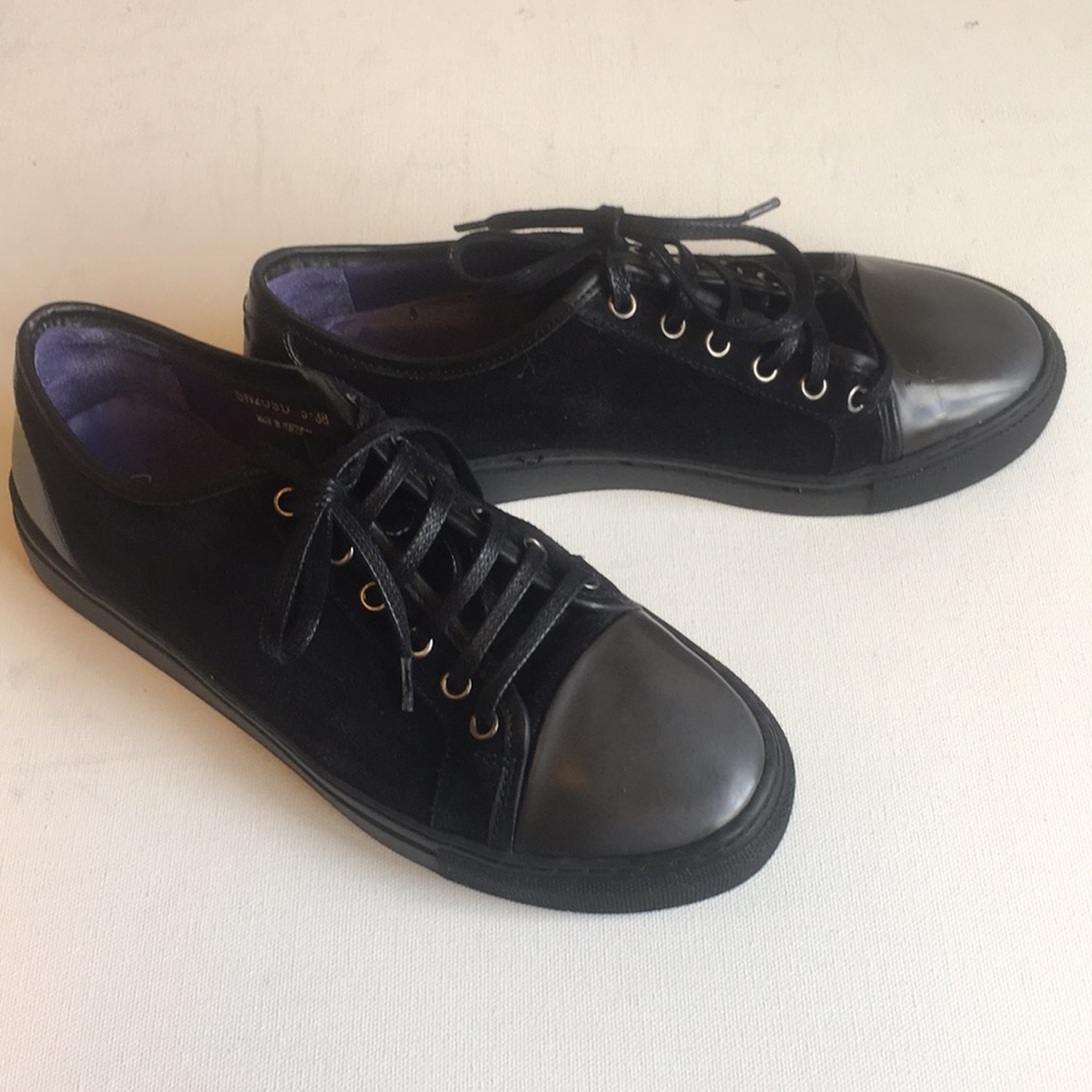 Noah Waxman Gotham II luxury oiled suede /leather black  snickers sz38